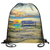 14” W x 17” H Full Color Import 210D Polyester Drawstring Cinch Pack Backpack